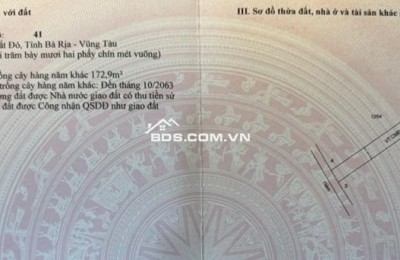  BÁN ĐẤT VƯỜN ĐƯỜNG ĐẸP – SỔ RIÊNG TẠI VŨNG TẦU – GIÁ TỐT 